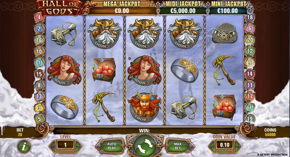 Hall of Gods Slot Arvostelu: Ilmaiskierrokset ja Bonukset